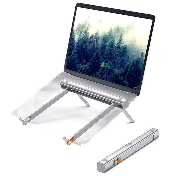 Supporto Laptop da Tavolo Regolabile e Pieghevole in Alluminio per PC Portatile MacBook fino a 17,3" - HQtecno
