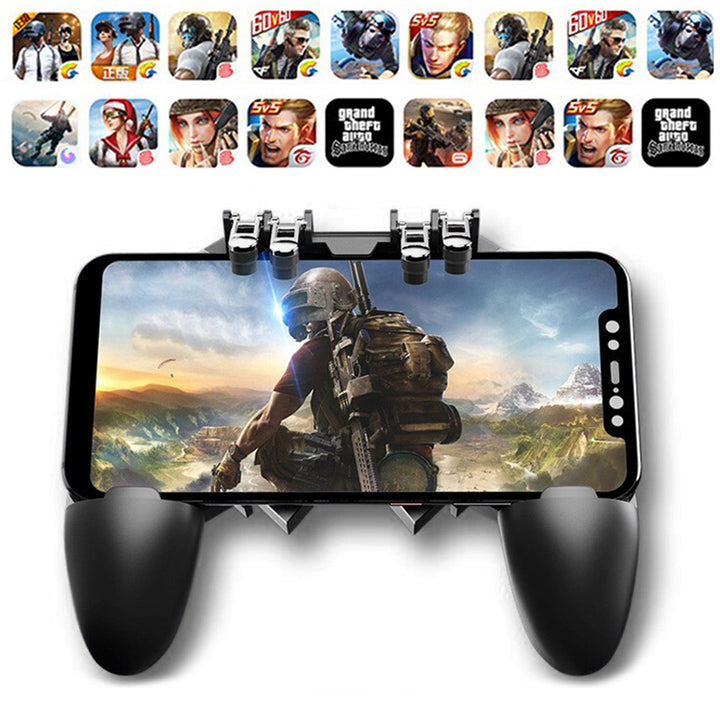 Controller Six Fingers Trigger Fire Button Aim L1R1 L2R2 Gamepad per PUBG Call of Duty mobile - HQtecno