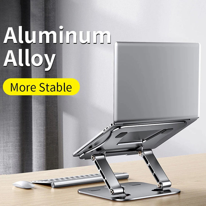 Supporto Laptop da Tavolo Regolabile e Pieghevole in Alluminio per Notebook Tablet fino a 17,3" - HQtecno