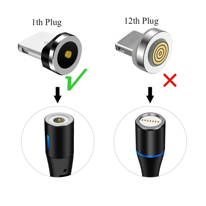 Connettore Magnetico Testina di Ricambio Spina micro-USB / Type-C / 8 Pin per Cavo Magnetico - HQtecno