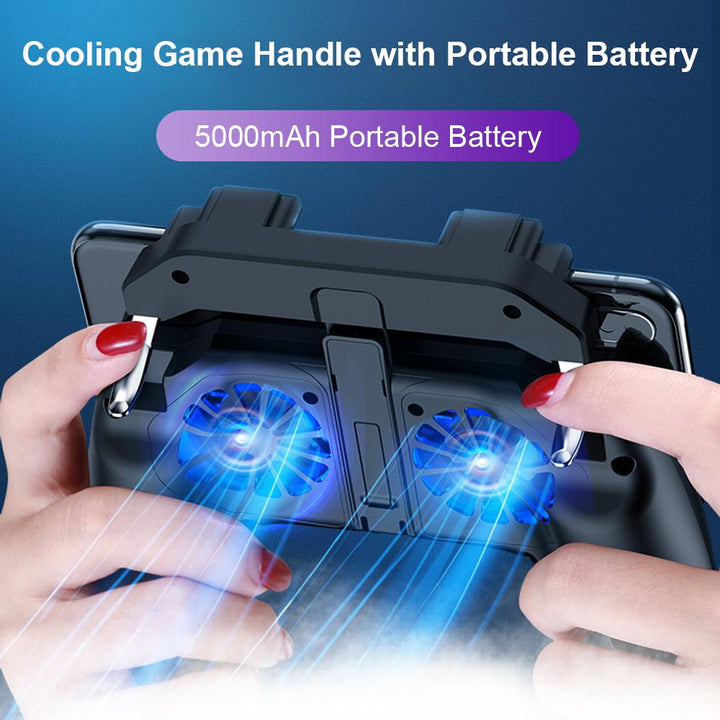 Controller Cellulare per Giochi PUBG Mobile GamepadL1R1 con Doppia Ventola e Batteria 5000mah - HQtecno