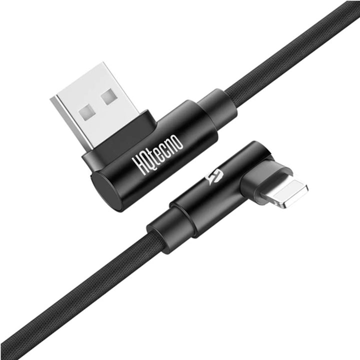 Cavo USB Lightning 8 Pin 90 Gradi Ricarica e Trasferimento Dati per Apple iPhone (2m) - HQtecno